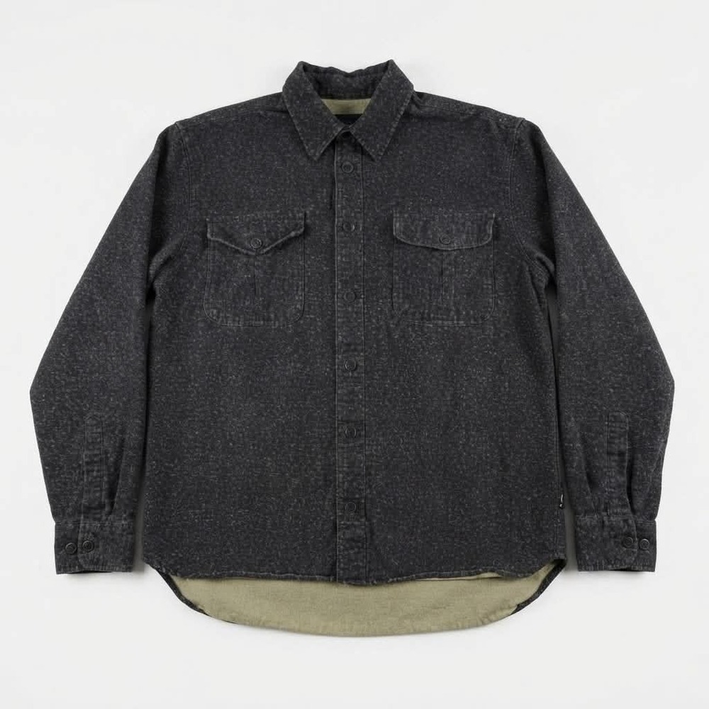 Freedom Foundry Shirt Jacket Mens Medium Black Speckled Shacket M